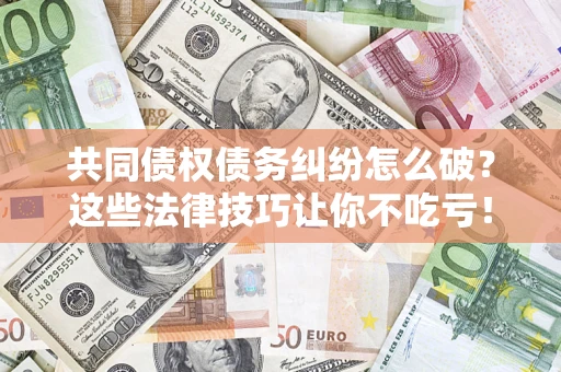济南共同债权债务纠纷怎么破？这些法律技巧让你不吃亏！