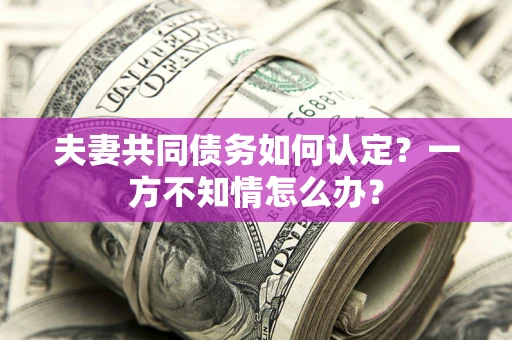 济南夫妻共同债务如何认定？一方不知情怎么办？