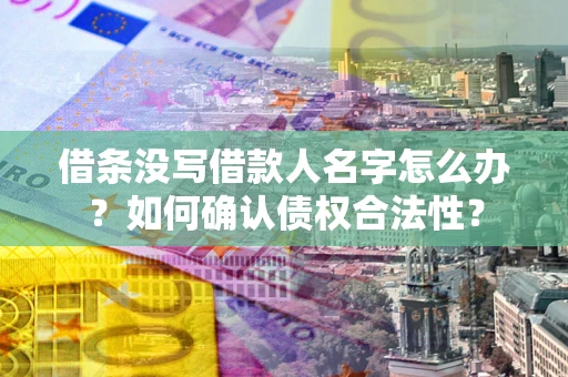 济南借条没写借款人名字怎么办？如何确认债权合法性？