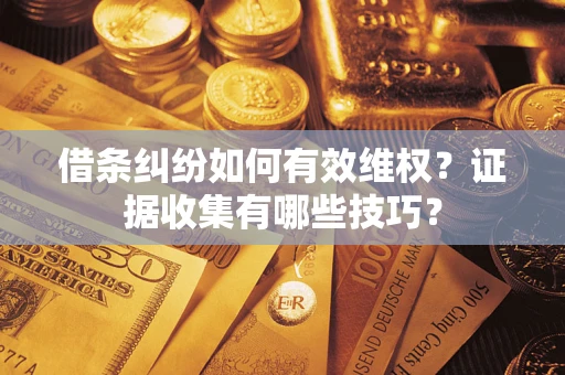 济南借条纠纷如何有效维权？证据收集有哪些技巧？